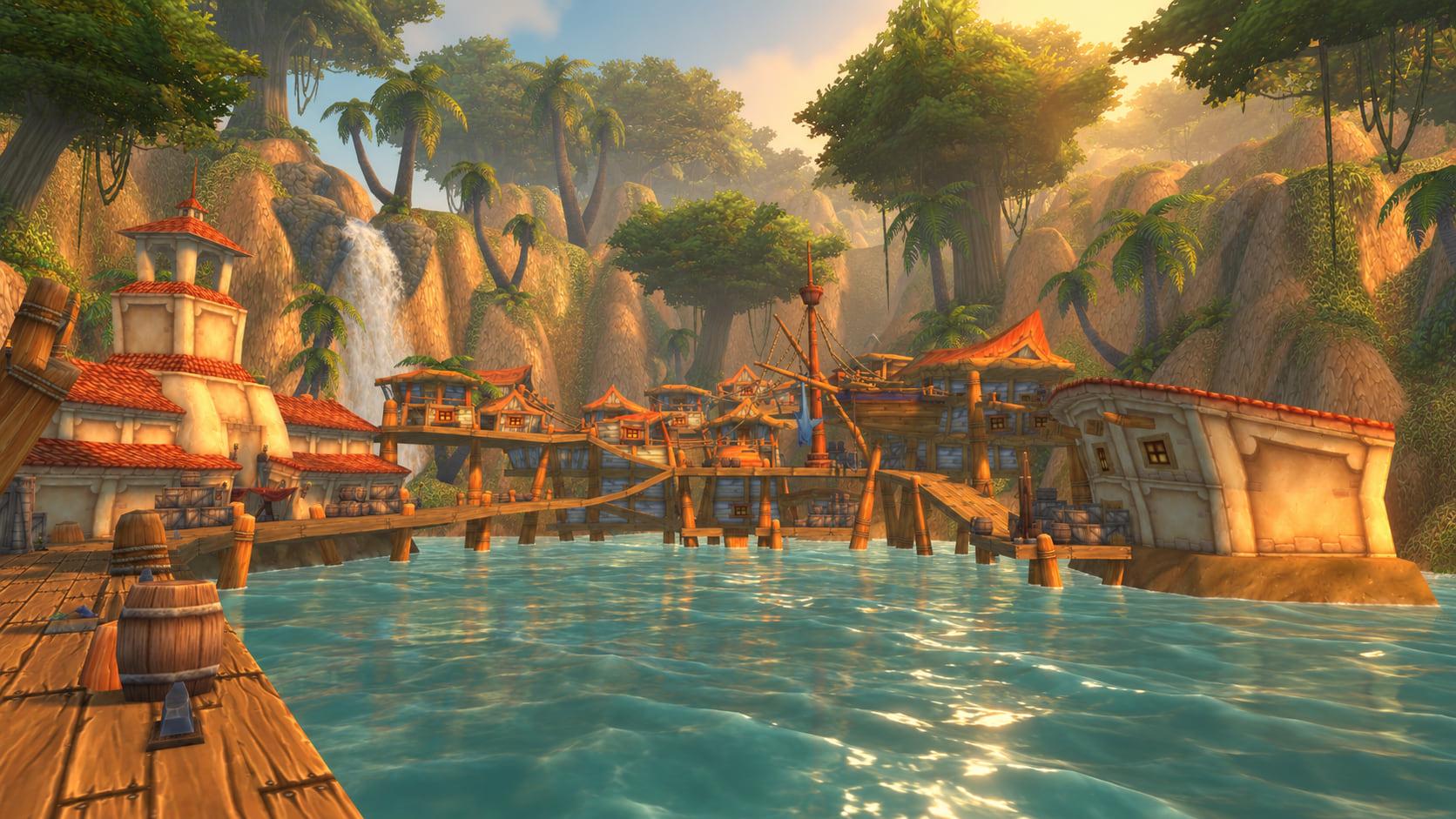 Recreation: Booty Bay, an empty World of Warcraft environment