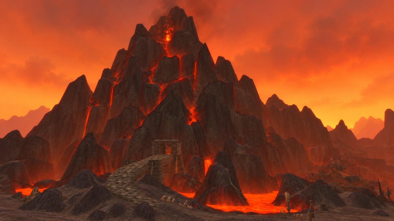 Recreation: Blackrock Mountain, an empty World of Warcraft environment