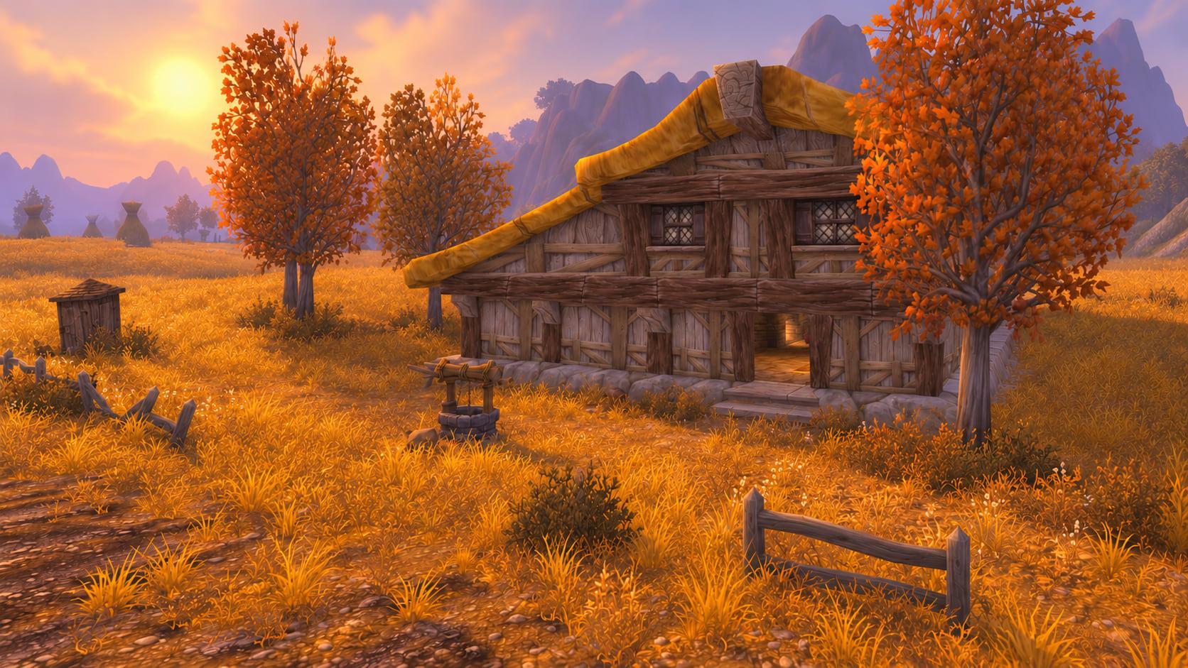 Recreation: Saldean's Farm, an empty World of Warcraft environment