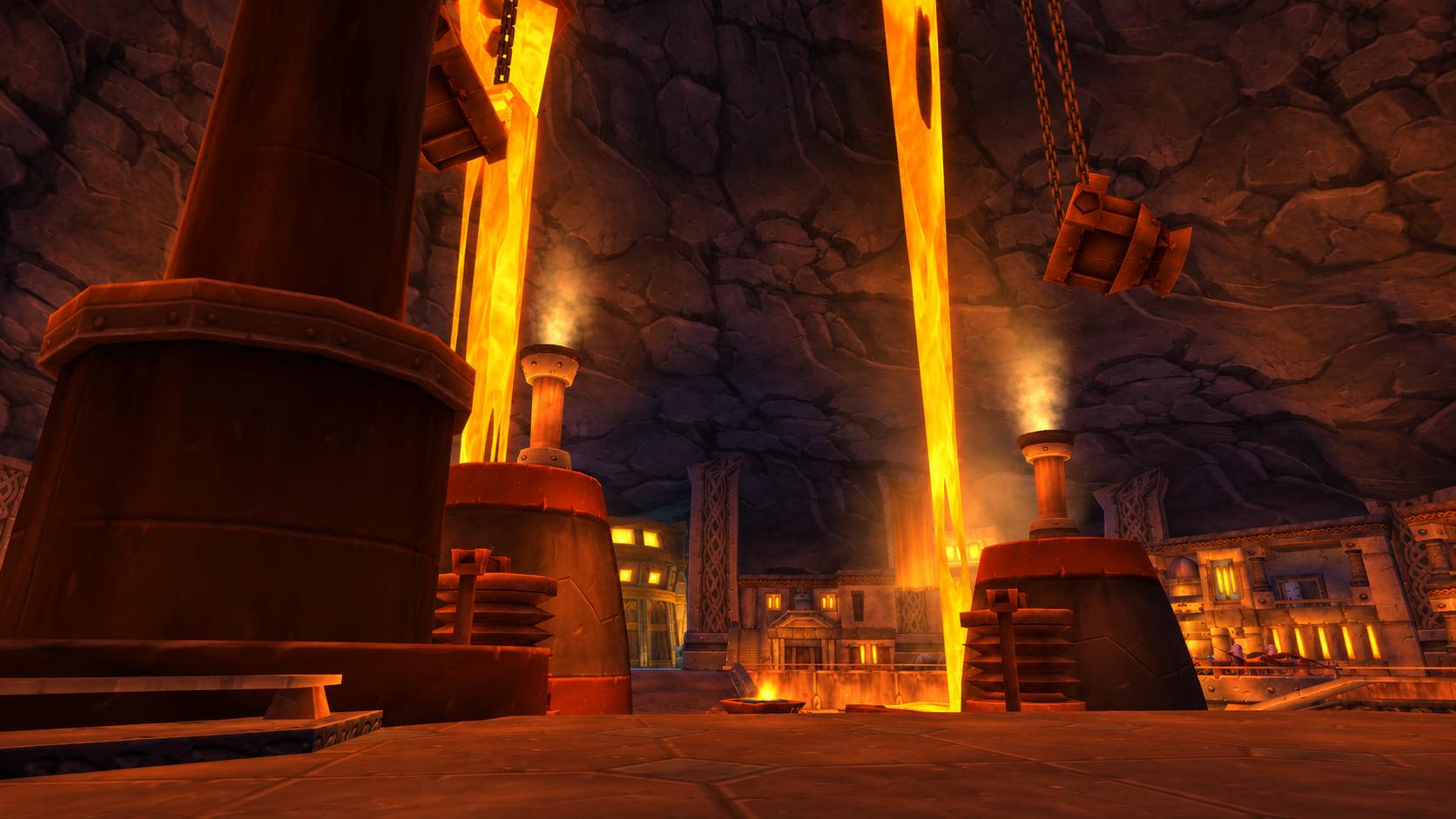 Recreation: Ironforge Great Forge, an empty World of Warcraft environment