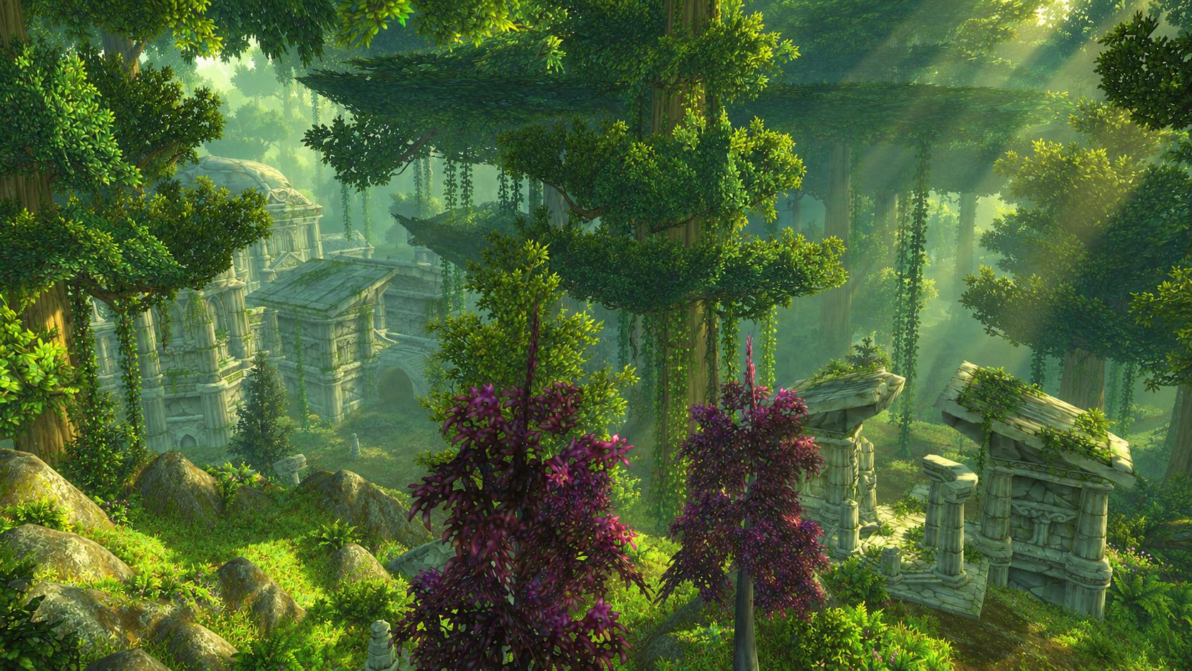 Recreation: Ruins of Isildien, an empty World of Warcraft environment